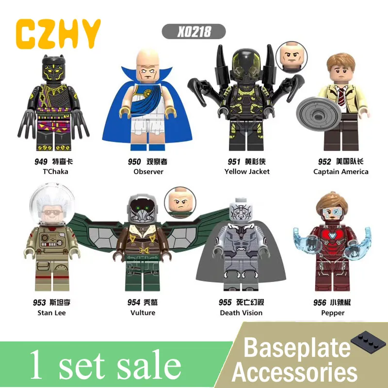

New X0218 Super Heroes Observer Yellow Jacket Captain America Vulture Figures Building Blocks Bricks Toys For Christmas Gifts