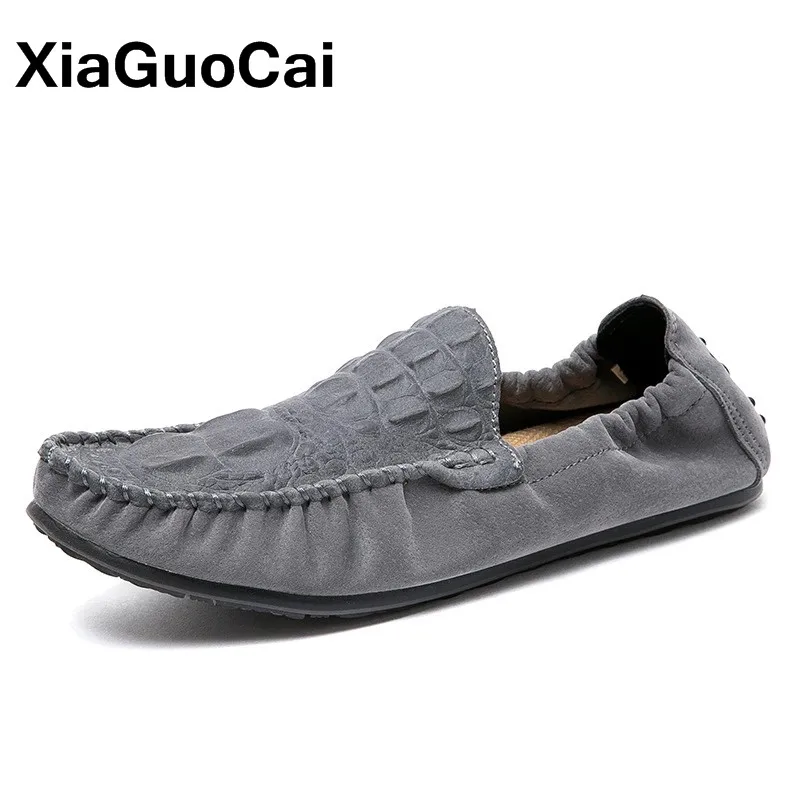 

Men Casual Shoes Moccasins Genuine Leather Loafers Breathable Slip-On Soft Lazy Men's Driving Doug Shoes Leisure Spring Flats