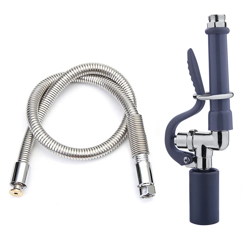 Kitchen Sink Faucet Pre-Rinse Spray Valve with Handle Grip High Pressured Sink Faucet Sprayer Head for Replacement Kit of Commercial Home Faucet (2)