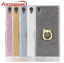 For SONY Xperia XA1 Ultra Plus Case Soft TPU Cover Clear Rings Bling Phone Glitter Cases For SONY Xperia XA 1 Ultra Plus Case