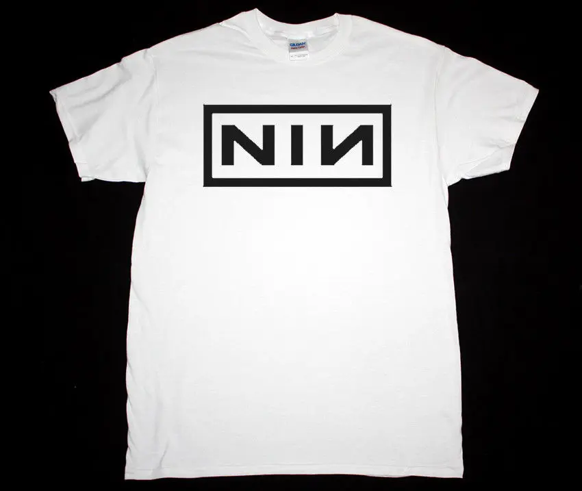 

NINE INCH NAILS LOGO NIN REZNOR HOW TO DESTROY ANGELS S-XXL NEW WHITE T-SHIRT Printed T Shirt 2017 Fashion Brand Top Tee