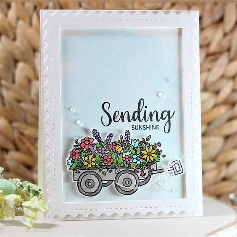 

YaMinSanNiO Flowers Stamp Set Animals Clear Rubber Stamp Building ElementScrapbooking Card Making Embossing Album Craft