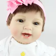 NPK 55 см Силиконовая Возрожденный ребёнок игрушки, куклы как живые ручной работы живая новорожденный куклы модная одежда для девочек на день рождения Brinquedos