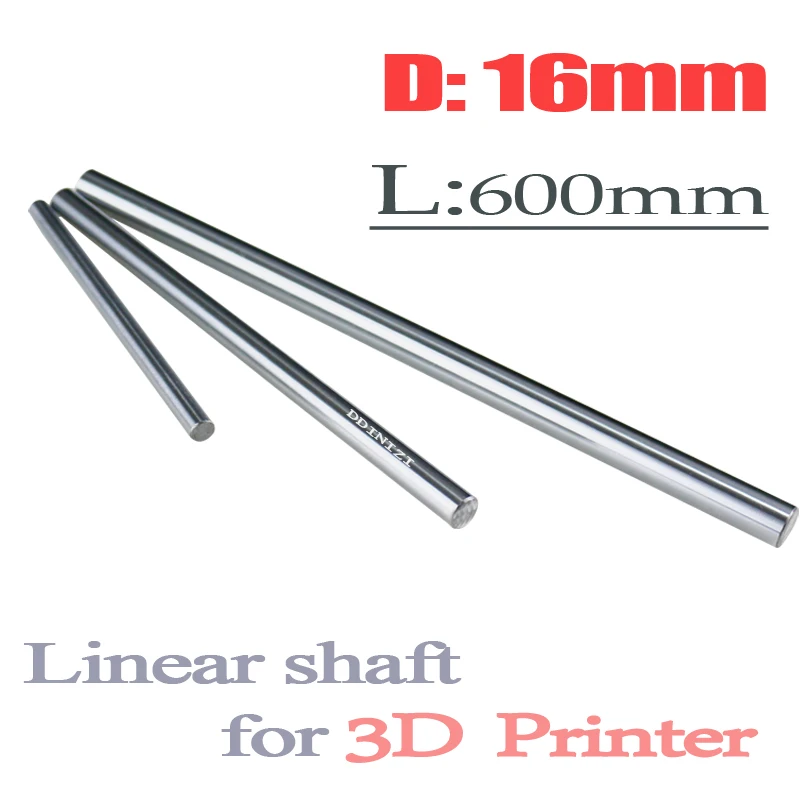 3D printer rod shaft WCS 16mm linear shaft 600mm chrome plated linear motion rail round rod shaft CNC parts SFC16 3D printer rod shaft WCS 16mm linear shaft 600mm chrome plated linear motion rail round rod shaft CNC parts SFC16