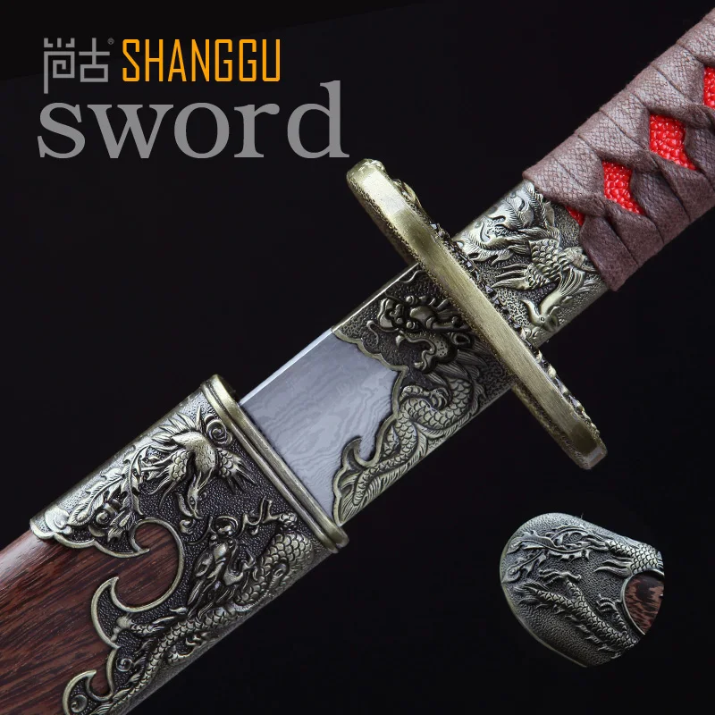 26 inch Long handled Knife Damascus Ancient Oriental Soldier Weapon