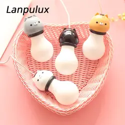 Lanpulux мультфильм животных ночные светильники usb зарядка животное в форме лампочки Светодиодный светильник дети Крытый декор Освещение