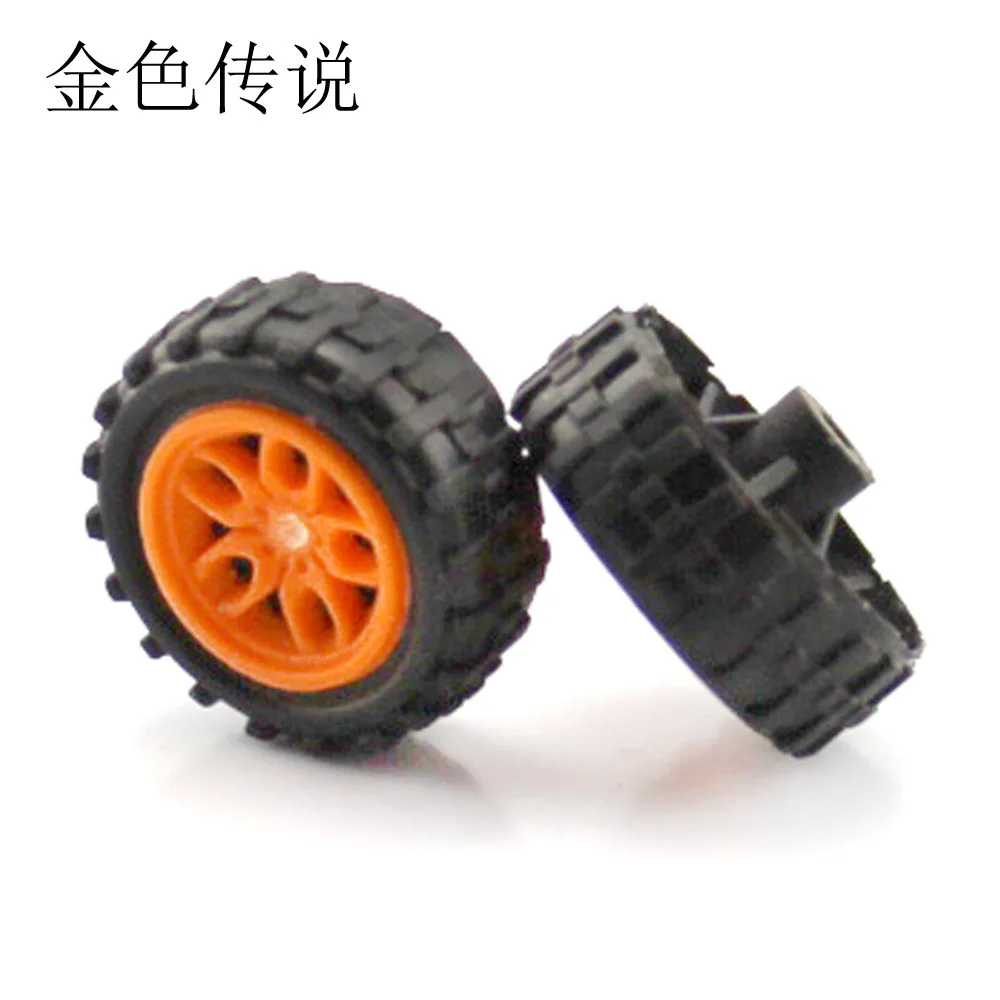 

JMT 2 * 18mm Plastic Wheels Yellow Mini Wheels DIY Electronics Kit Wheel Technology Making Materials F19192