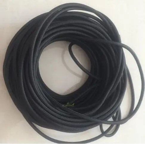 5 м Винтаж кабель 2* 0.75mm^ 2 текстильной ткани Электрический провод DIY подвесной светильник Электрический кабель плетеный кабель питания - Цвет: black