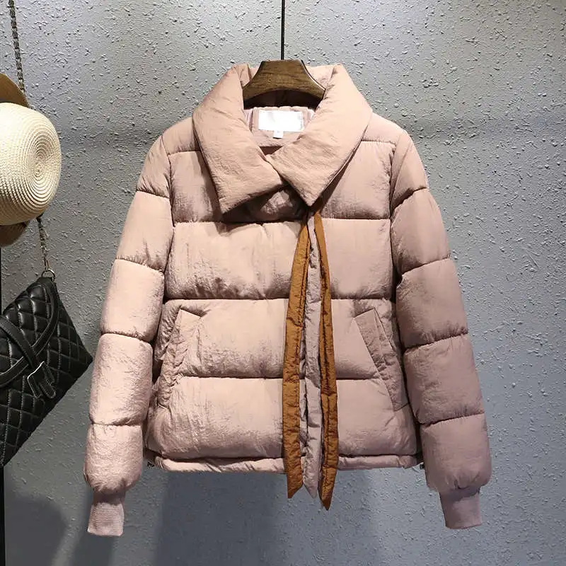 Женское короткое хлопковое пальто размера плюс XXXL в стиле Харадзюку, зимняя куртка для женщин, Chaqueta Mujer, хлопковая куртка, парка C4900 - Цвет: pink