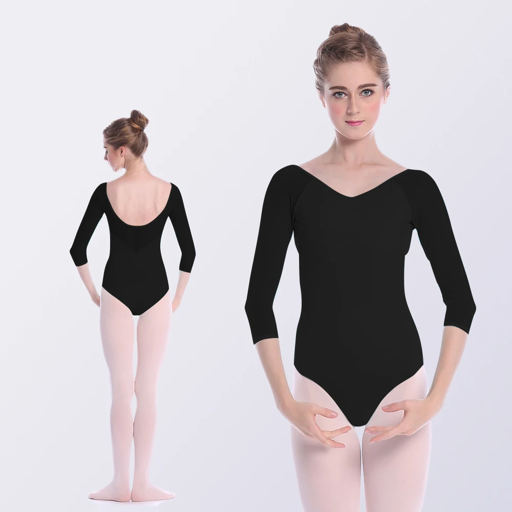 Bezioner балетное гимнастическое леопардовое трико танцевальная одежда 3/4 рука подходит для женщин, девушек и девочек