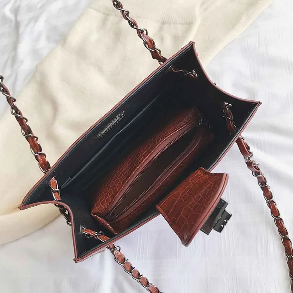 Элегантный Для женщин узором «крокодиловая сумка Роскошные сумки женские сумки дизайнерские простые крылья Crossbody сумка для Для женщин bolsa
