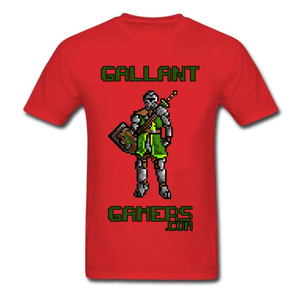Fitted Men T-shirts 8Bit Knight Classic Tops Tees 100% Cotton Short Sleeve Printing Tops & Tees Round Neck Drop Shipping 8Bit Knight red