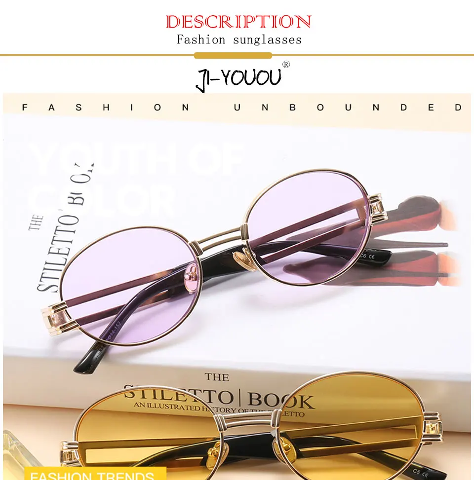 JIYOUOU солнцезащитные очки для женщин бренд кошачий глаз очки Óculos Ретро Винтаж круглый металлический каркас оттенки Поляризованных женские