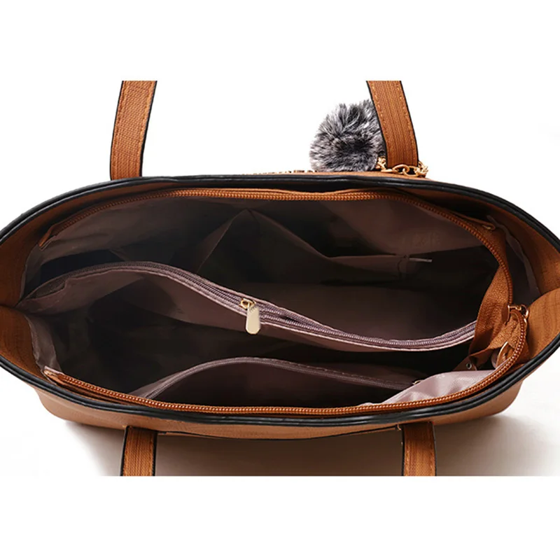 Women European Handbags Lady Fashion Hairball Crossbody Shoulder Bags Female Leather Messenger Bag Bolsa Top-Handle Purse SS7234 (5)