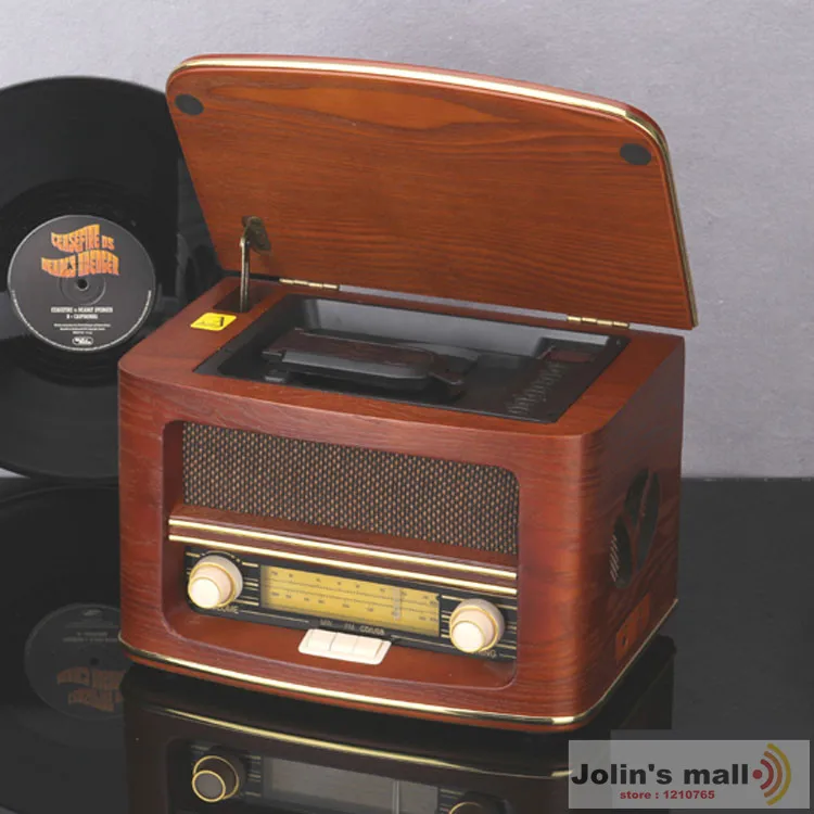 

Retro wooden box CD player with Radio/MP3/USB disk/Remote control for home Furnishing decoration