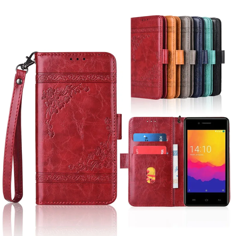 

Wallet case for Prestigio Wize Y3 case with Strap,100% special PU leather Patterned Floral Flip Case