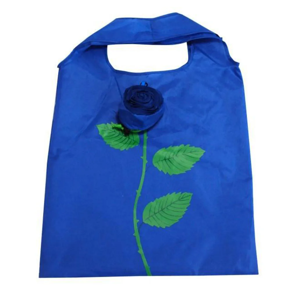 New Fashion Rose Flowers Reusable Foldable Bag Shopping Bag Travel