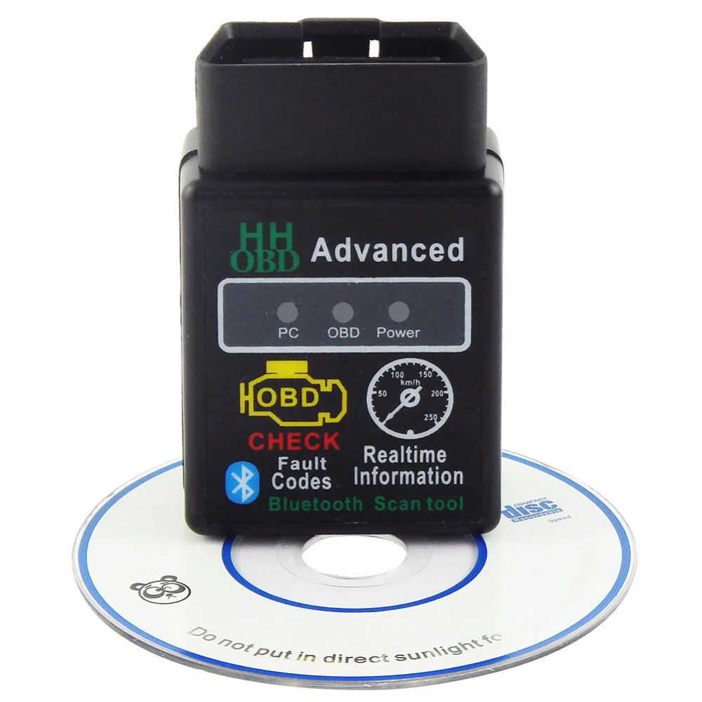 HH OBD Расширенный ELM327 Bluetooth V2.1 Автомобильный сканер неисправностей компьютер