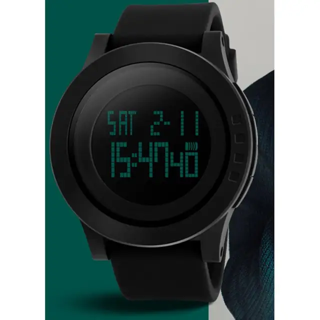 LinTimes 2018 Men Solid Color Fashionable Outdoor Waterproof Electric Watch Stylish Wrist Watch Ornament Gift