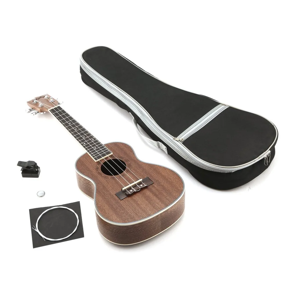 

21 Inch MUH07 Ukulele Set 4 String Acoustic Guitar Musical Instruments Set with Tuner Concert Ukelele Kit for Solo Playing New