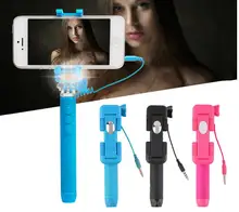 Универсальный Мини Selfie Stick 3 СВЕТОДИОДНАЯ Вспышка Света Selfie Монопод для iPhone 6 6 s Plus Пало Для Samsung Камеры