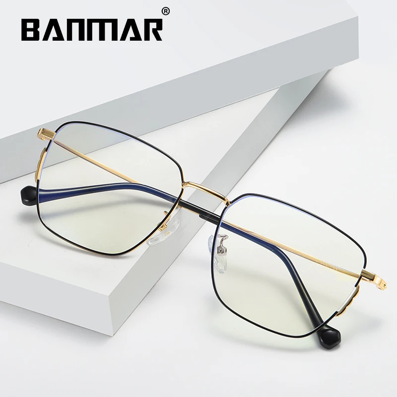 

BANMAR Square Anti Blue Light Blocking Glasses uv400 Reading Radiation-resistant Computer Glasses Gaming Eyewear 1901