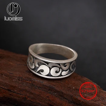 

S999 pure silver Korean version of the antique frosted cloud ring retro sterling silver ladies ring wholesale agent