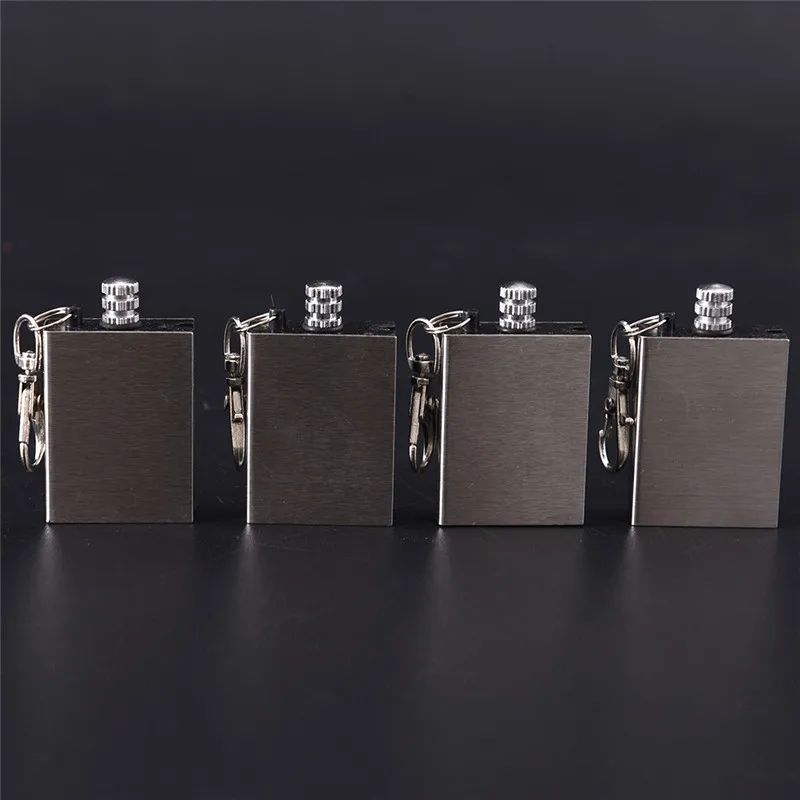 New 1pcs Stainless Steel Oil Torch Metal Permanent MATCH Box Striker