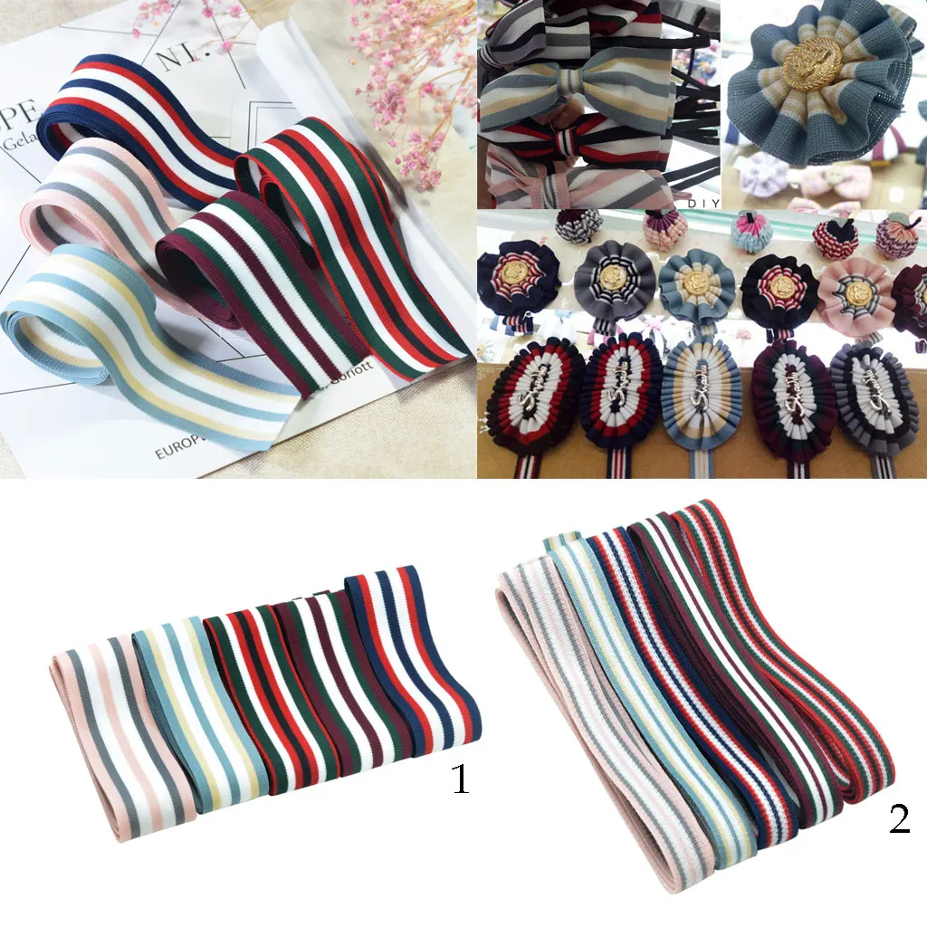 5 Rolls 91cm Stripe Pattern Knit Lace Ribbon Trims DIY Sewing Crafts DIY Sewing Ribbon Decoration