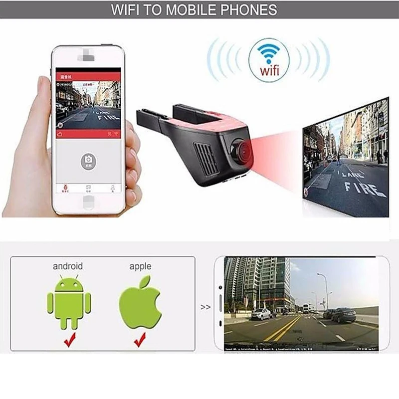 Видеорегистратор WHEXUNE Novatek 1080 Wi Fi Full HD 96658 P ночное видение|black box|novatek 96658car dvr camera |