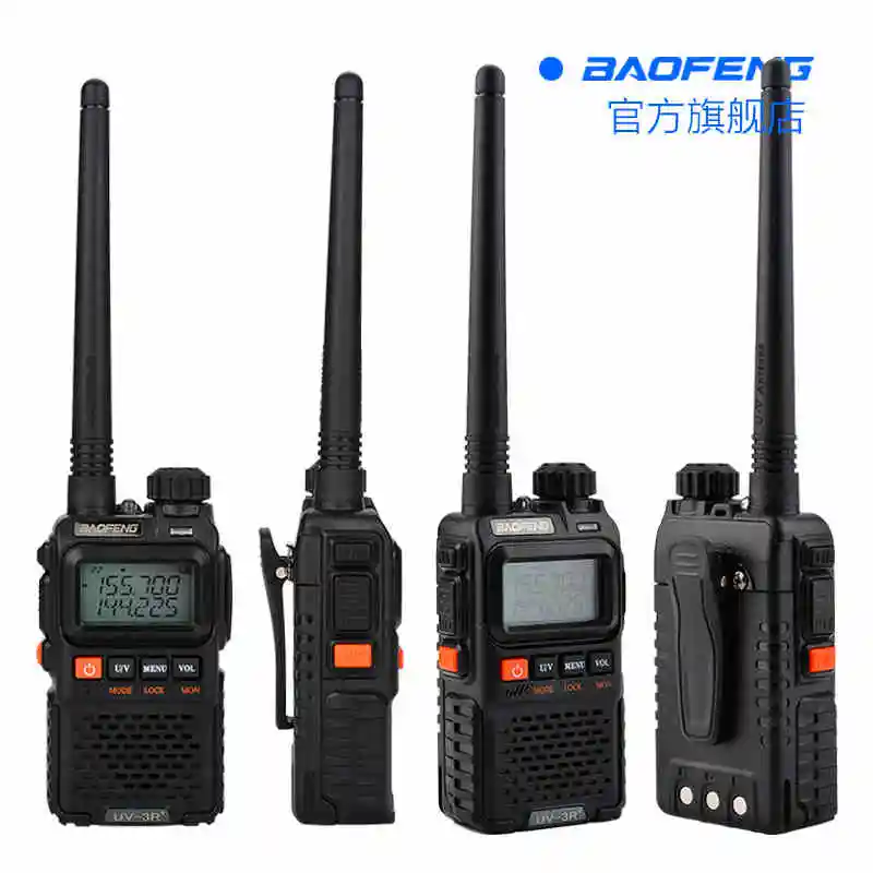 Портативная Двухдиапазонная мини рация Baofeng UV 3R Plus + VHF 136 174 МГц и UHF 400 470 МГц|vhf
