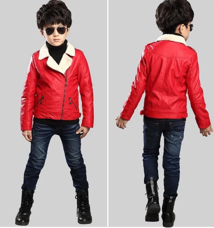 Одежда для маленьких мальчиков и девочек зимние пальто из плотного бархата Детская куртка из искусственной кожи Модная одежда теплая детская одежда верхняя одежда, куртки