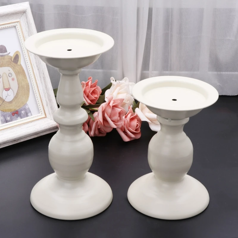 

White Metal Candlestick Candle Holder Stand Wedding Party Table Decoration Gifts
