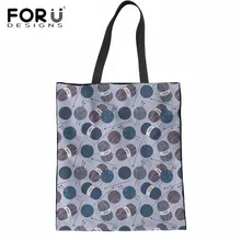 FORUDESIGNS/женская сумка с короткими ручками забавная трикотажная сумка для влюбленных из пряжи с принтом для покупок для девочек-подростков, Холщовая Сумка на плечо