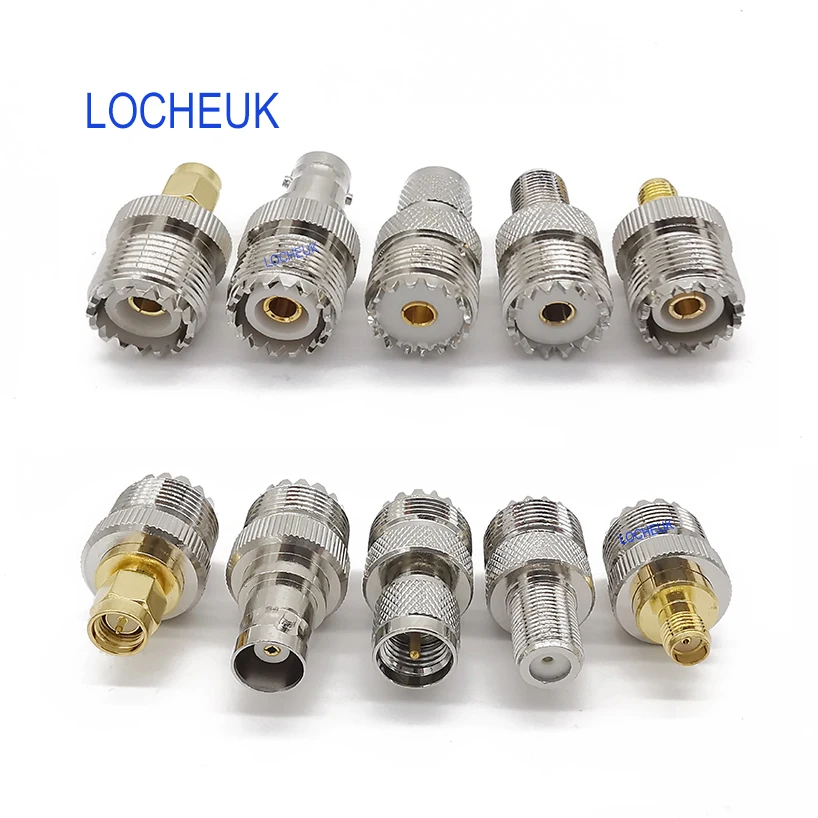 Набор мини адаптеров UHF PL259 SO239 для SMA/BNC/MCX/FME/F/TNC/Mini RF коаксиальный радиоприемник 20