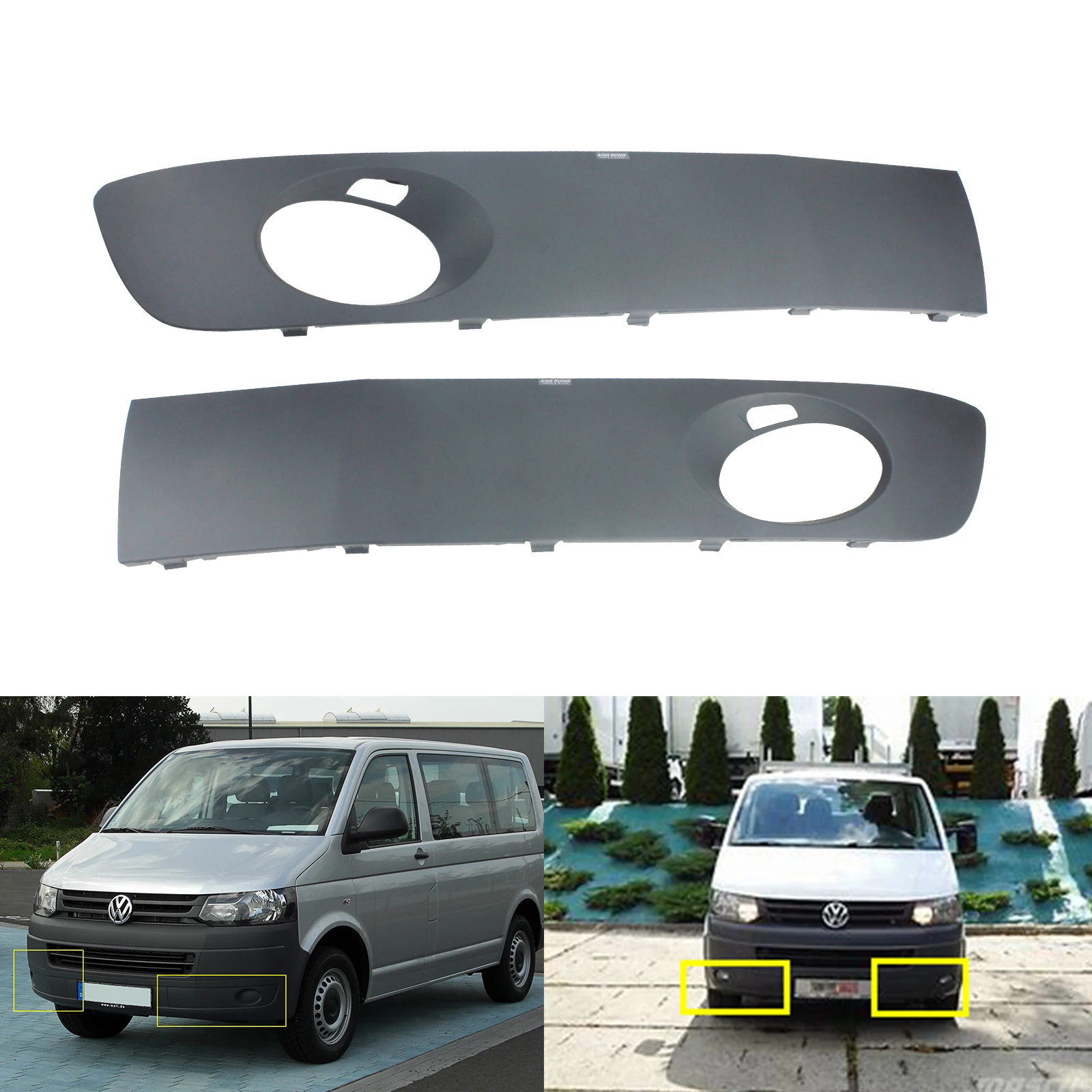 ANGRONG 1 пара передних противотуманных светильник для VW T5 Transporter Facelift бампер Гриль