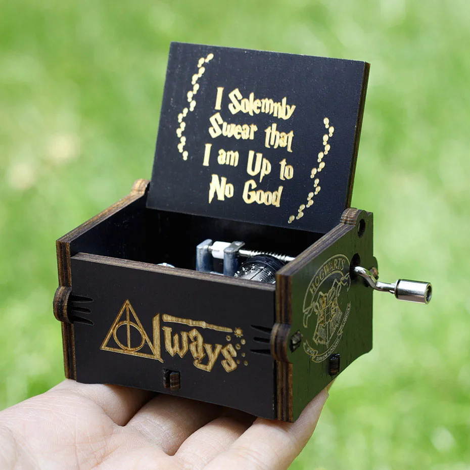 20 tipos antiguo tallado mano de madera caja de música de Davy Jones Star Wars tema caja de música de regalo de cumpleaños
