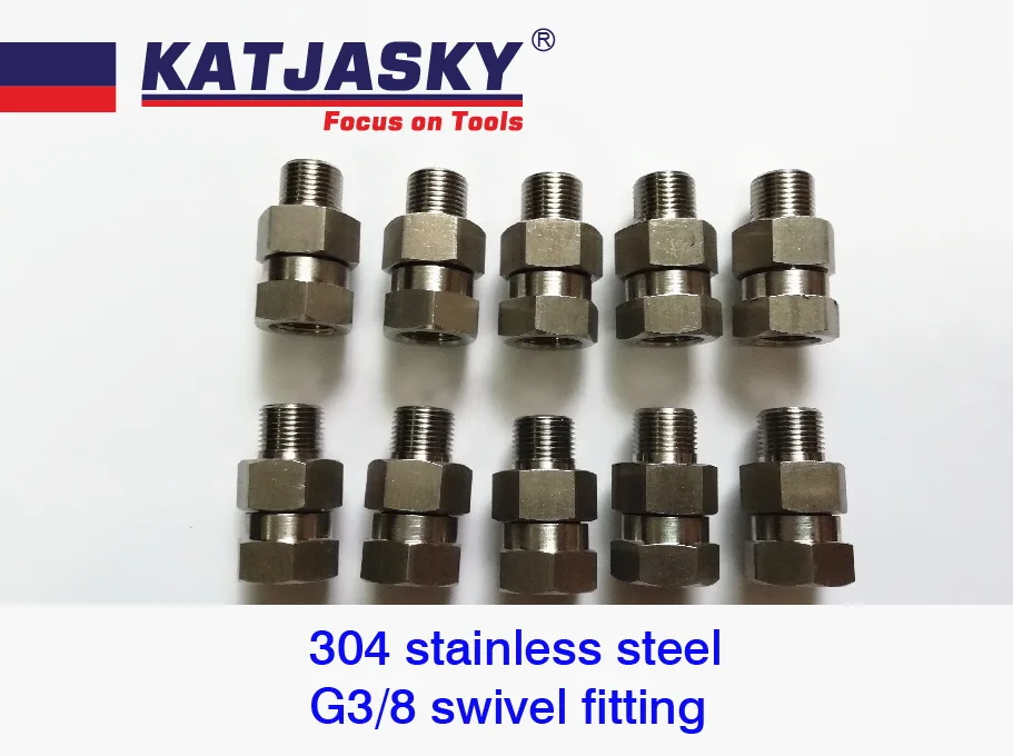 Cheap 10pcs/lot G3/8 swivel fitting connector adaptor 304 stainless steel high pressure 500bar inlet G3/8 Female outlet G3/8 Male Cheap 10pcs/lot G3/8 swivel fitting connector adaptor 304 stainless steel high pressure 500bar inlet G3/8 Female outlet G3/8 Male