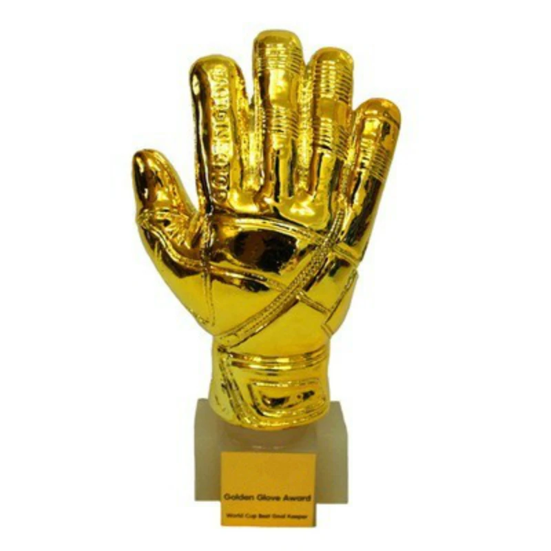 

New 31cm Trofeo Futbol Best Goalkeeper Golden Gloves Award Resin Goal Keeper Trofeos Soccer Fans Souvenirs Trophies Decoration