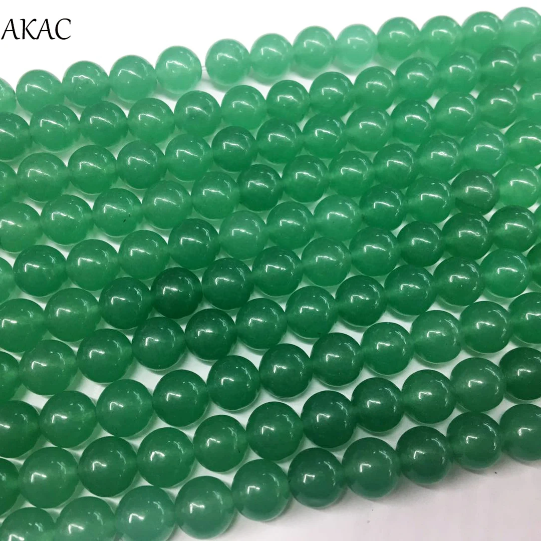 

AKAC natural green aventurine stone loose beads 6/8/10mm for jewelry diy making wholesale
