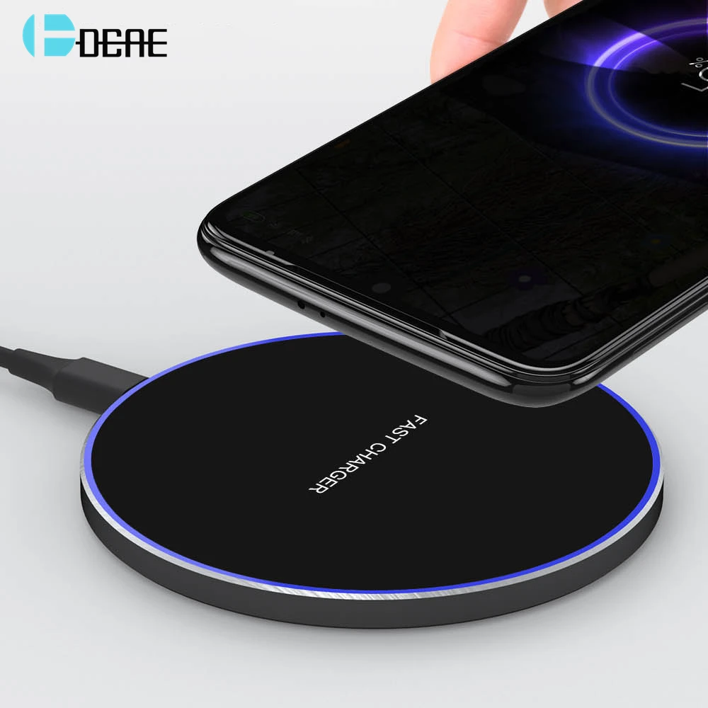 

DCAE 15W Fast Wireless Charger For iPhone 8 X XS XR 10W USB Type C Qi Charging Pad for Samsung S10 S9 S8 Note 9 Huawei P30 Pro