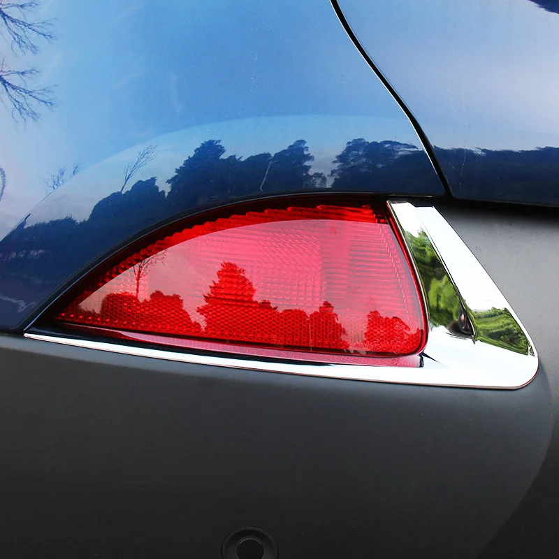 Car Fog Light Cover For Renault Kadjar 2015 Chrome Rear Fog Light Lamp Cover Eyebrow Bezel Trim Molding Decoration Car Accessories