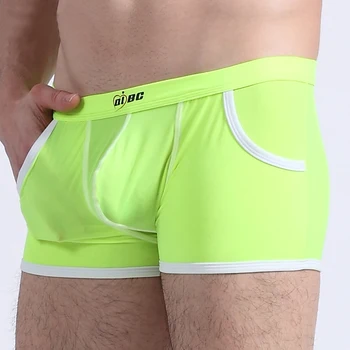 

New Four-Point Edging Pants Ice Silk Underwear Low Waist Breathable Men's Underwear Men's Sexy Underwear Boxershorts Men