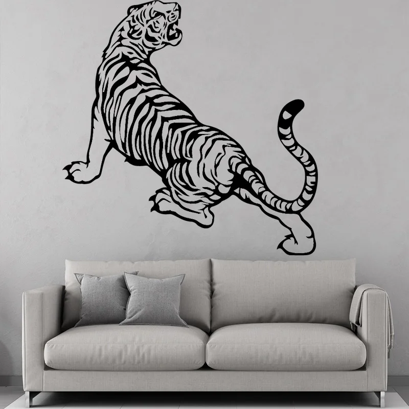

Fierce Tiger Wall Stickers Modern Fashion Wall Sticker Home Decoration Accessories for Living Room Background Wall Art Decal