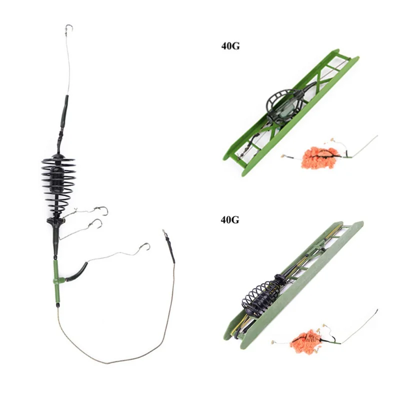 

New 40G 1PC Capture Off Ability Fishing Hook Carp Fishing String Hook With Lead Sinker Fishing Lure For Carp Feeder