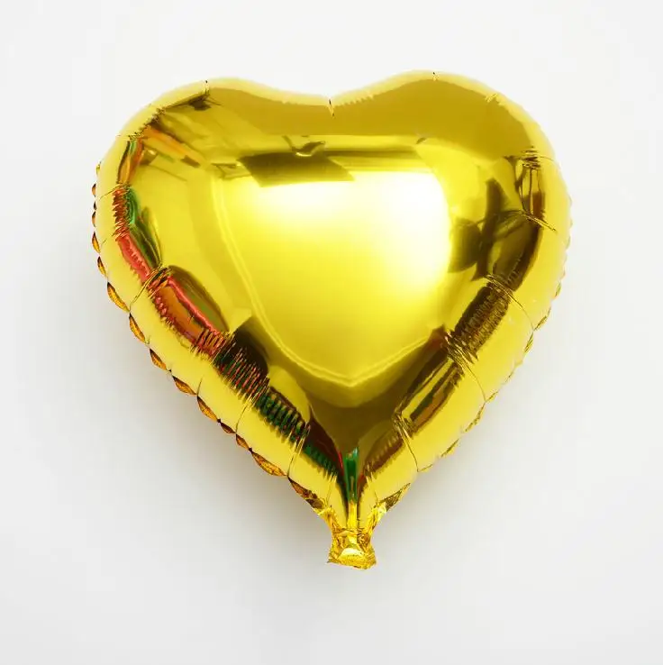 3 Pcs/Lot Gold Heart Balloons 18 Inch Wholesales Party Decoration