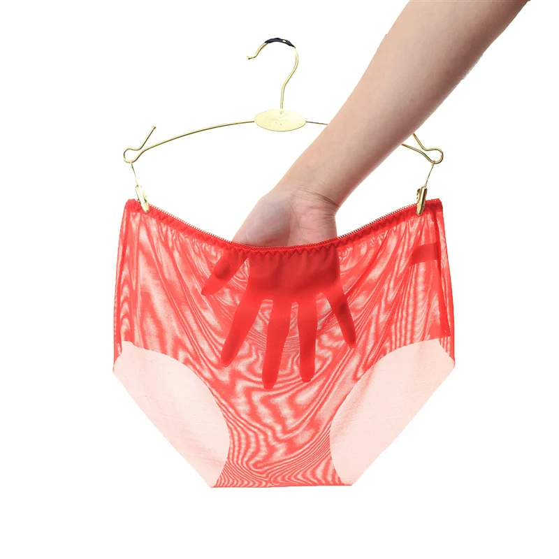 Summer Transparent Seamless Panties Sexy Women Underwear Panties Ultra-thin Mesh Briefs Women Cotton Crotch Plus Size Sexy Panty (7)