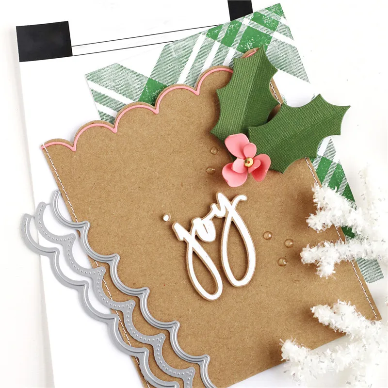 

GJCrafts Scallops Edger Dies Metal Cutting Dies for Scrapbooking Die Cuts Card Making Craft Embossing New 2019 Frame Dies