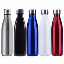 500 ml Deportes Botella de Agua de Bicicletas Ciclismo Camping Deportes de Doble Pared de Acero Inoxidable Taza de Aislamiento Al Vacío