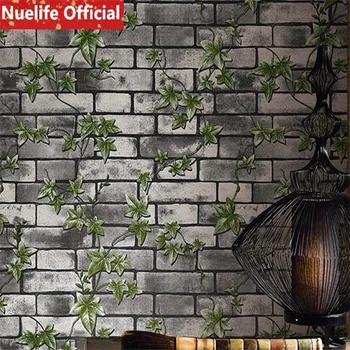 

0.53x9.5m 3d vine brick pattern wallpaper coffee living room bedroom clothing store hotel hair salon hairdressing wallpaper